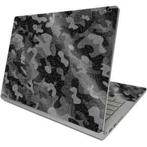 MightySkins Glossy Glitter Skin Compatible with Surface Book 3 13.5" (2020) - Black Camo | Protective, Durable High-Gloss Glitter Finish | Easy to Apply, Remove, and Change Styles | Made in The USA
