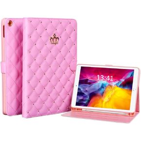 Case for iPad (9.7 inches, 2018/2017 Model, 6th/5th Generation) iPad Pro 9.7/Air 2/Air 1, Smart Cover Auto Wake/Sleep with Pencil Holder (Rose Pink)