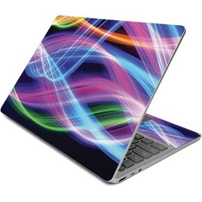 MightySkins Skin Compatible with Surface Laptop Go (2020) - Light Waves | Protective, Durable, and Unique Vinyl Decal wrap Cover | Easy to Apply, Remove, and Change Styles | Made in The USA