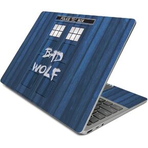 MightySkins Skin Compatible with Surface Laptop Go (2020) - Time Lord Box | Protective, Durable, and Unique Vinyl Decal wrap Cover | Easy to Apply, Remove, and Change Styles | Made in The USA