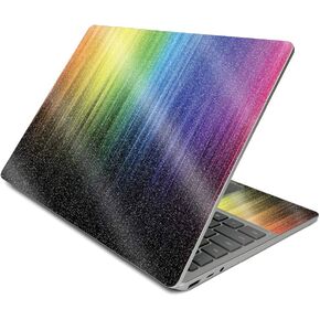 MightySkins Glossy Glitter Skin Compatible with Surface Laptop Go (2020) - Rainbow Streaks | Protective, Durable High-Gloss Glitter Finish | Easy to Apply, Remove, and Change Styles | Made in The USA