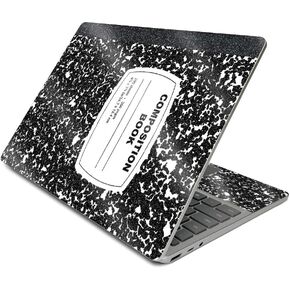MightySkins Glossy Glitter Skin Compatible With Surface Laptop Go (2020) - Composition Book | Protective, Durable High-Gloss Glitter Finish | Easy to Apply, Remove, and Change Styles | Made in The USA