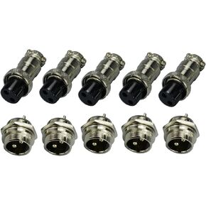 RIVERWELD 2 pin Aviation Plug Socket Air Connector 16-2P Male and Female Metal Self Locking 10pcs