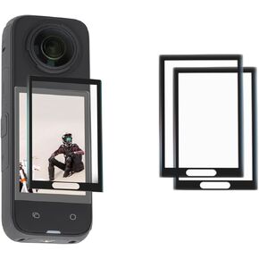 (2 Pack) Screen Protector Film Curved Tempered Film Compatible for Insta360 X4 Camera HD Anti-blast Display Screen Film
