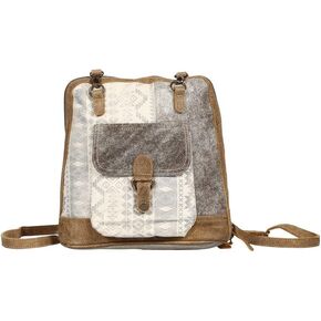 Myra Bag Stupefy Upcycled Canvas & Leather Backpack S-1364