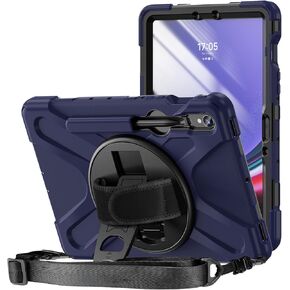 ProCase Rugged Case for Galaxy Tab S10 2024/ Tab S9 FE/ S9 / S8 / S7 11 Inch Outdoor case with S Pen Holder, Heavy Duty Rotatable Kickstand Protective Cover -Black