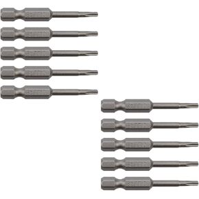 Torx Star 5 Point Screwdriver Bit Set,TT20 Tamper Proof Torx Bit set Screwdriver 1/4" Hex Shank - 10pcs