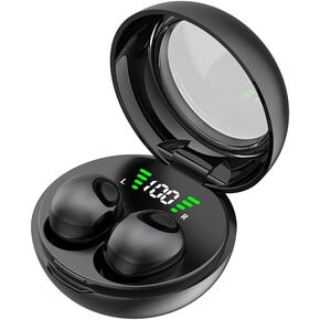 Invisible Sleep Headphones，Noise Cancelling Earbuds for Sleep，Wireless Bluetooth 5.3 ，Mini Earbuds for Small Ear Tiny Hidden Headphones for Women Men Work, Black