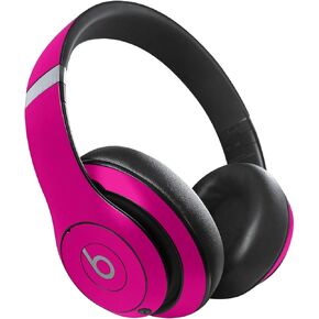 MightySkins Skin Compatible with Beats Studio Pro - Solid Hot Pink | Protective, Durable, and Unique Vinyl Decal wrap Cover | Easy to Apply, Remove, and Change Styles