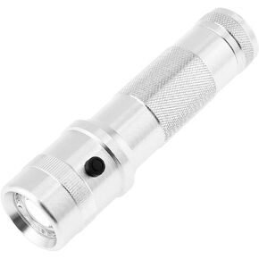 10 Color in 1 LED Flashlight, RGB Color Changing Aluminium Alloy Edison Multicolor LED Torch for Halloween, Daily Lighting, Camping, Hiking, Hunting, Fishing, Backpacking, Gifts (Silver)