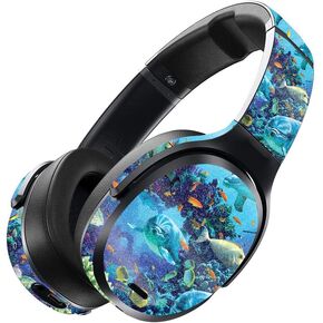 MightySkins Glossy Glitter Skin for Skullcandy Crusher ANC - Ocean Friends | Protective, Durable High-Gloss Glitter Finish | Easy to Apply, Remove, and Change Styles | Made in The USA
