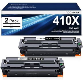 410X Toner Cartridges Black High Yield 2 Pack Replacement for HP 410X CF410X 410A CF410A Color Pro M452 Series; MFP M377, M477 Series Printer Ink | CF410XD