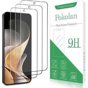 Pokolan 3 Pack Screen Protector for Samsung Galaxy S24 FE 5G Tempered Glass, Fingerprint Unlock, Anti Scratch, Bubble Free, Case Friendly