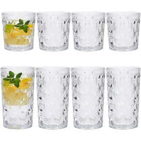 Drinking Glasses Set of 6,13oz High ball Glasses&Bar Same Style, Essential Glassware for Home, Suitable for Water, Juice, Milk, Cocktails, Whiskey, Iced Tea, Gift Giving in Saudi Arabia