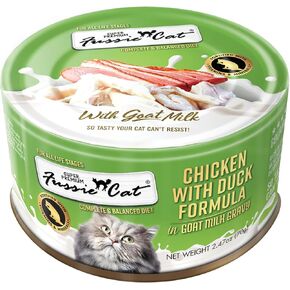 Fussie Cat Wet Canned Cat Food in Goat Milk,Variety Pack of Flavors, 2.47-oz cans, Pack of 12, 3 Flavor Bundle Pack with HS Can Lid