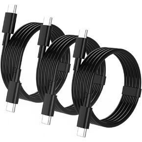 USB C to USB C Cable,100W 5A Super Fast Charging USB C Charger Cable PD 3.0,Type C to Type C Cable for iPhone15/15Pro/15Pro MaxiPad Pro (USB 2.0, Black, 3pack-3.3+3.3+3.3ft)