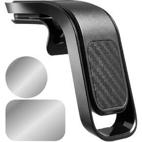 PHOCAR Magnetic Phone Car Mount, Strong Magnet Air Vent Car Phone Holder with Unique Clip Hook, 2 Thin Metal Plate, Compatible with iPhone 13 Pro Max, 12, Samgsung Galaxy, Xiaomi, Huawei, Oppo, LG
