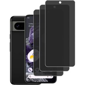 [3 Pack Privacy Screen Protector for Google Pixel 8, 9H Hardness, Anti-Scratch, Anti Spy, Tempered Glass Screen Protector for Google Pixel 8
