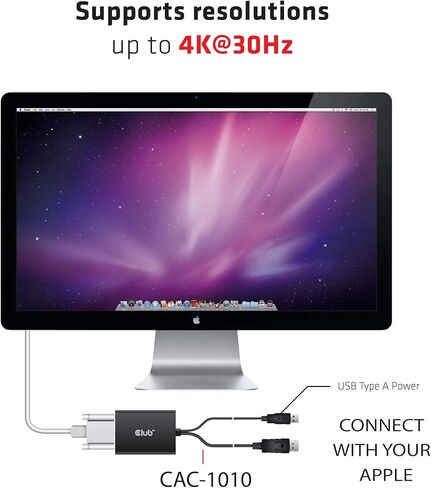 محول Club 3D DisplayPort إلى DVI-D Dual Link HDCP Off Active Male/B باللون الأسود in Kuwait