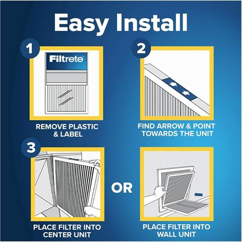 Filtrete 22x22x1 AC Furnace Air Filter, MERV 12, MPR 1500, CERTIFIED asthma & allergy friendly, 3 Month Pleated 1-Inch Electrostatic Air Cleaning Filter, 6-Pack (Actual Size 21.69x21.69x0.78 in) in Saudi Arabia
