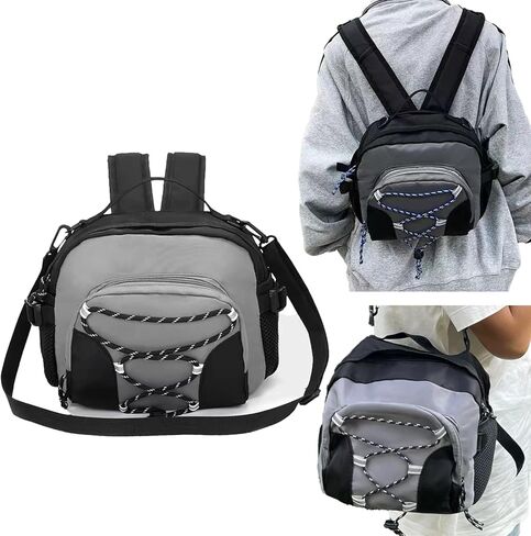 Waterproof Sling Backpack Crossbody Sling Bag for Women Men, Multipurpose Travel Hiking Adjustable Chest Bag Casual Daypack with Anti-theft Pocket in Saudi Arabia