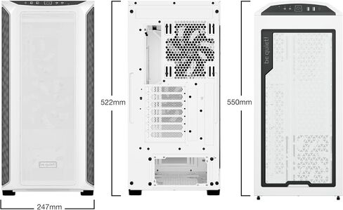 be quiet! Shadow Base 800 DX -ARGB - Mid-Tower PC Gaming Case - 420mm radiators or E-ATX motherboards Support -White - BGW62 in Kuwait