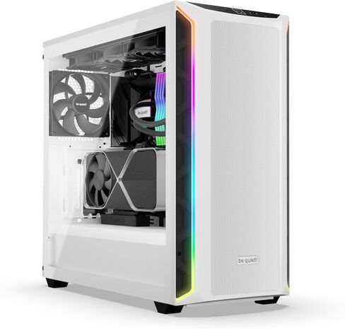 be quiet! Shadow Base 800 DX -ARGB - Mid-Tower PC Gaming Case - 420mm radiators or E-ATX motherboards Support -White - BGW62 in Kuwait