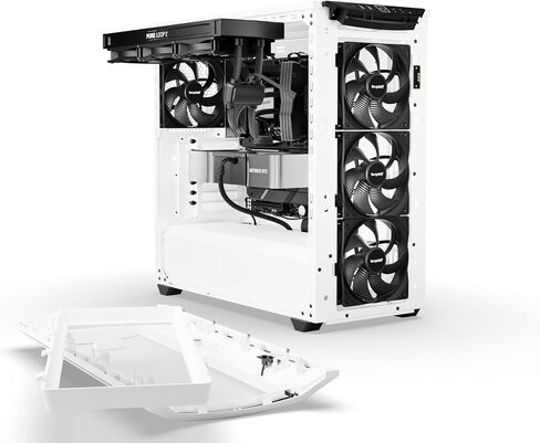 be quiet! Shadow Base 800 DX -ARGB - Mid-Tower PC Gaming Case - 420mm radiators or E-ATX motherboards Support -White - BGW62 in Kuwait