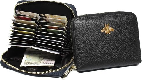 حافظة بطاقات الائتمان Imeetu RFID من الجلد بسحاب ومحفظة 24 فتحة للبطاقات للنساء in Kuwait