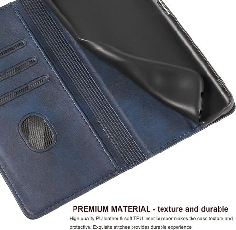 for Google Pixel 6 Pro Case, Vintage Wallet Case Card Holder Kickstand Built-in Magnetic Flip Folio Leather Case for Google Pixel 6 Pro - Black in Saudi Arabia