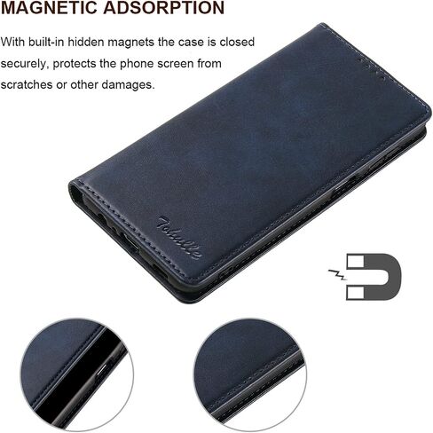 for Google Pixel 6 Pro Case, Vintage Wallet Case Card Holder Kickstand Built-in Magnetic Flip Folio Leather Case for Google Pixel 6 Pro - Black in Saudi Arabia