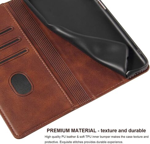 for Google Pixel 6 Pro Case, Vintage Wallet Case Card Holder Kickstand Built-in Magnetic Flip Folio Leather Case for Google Pixel 6 Pro - Black in Saudi Arabia