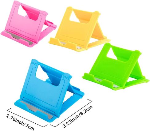 4 Pack Cell Phone Stand Tablet Stand Multi-Angle Universal Phone Stand for Desk Compatible Phone 13 12 Pro Plus All Android Smartphones (Black White) in Saudi Arabia