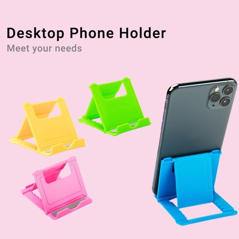 4 Pack Cell Phone Stand Tablet Stand Multi-Angle Universal Phone Stand for Desk Compatible Phone 13 12 Pro Plus All Android Smartphones (Black White) in Saudi Arabia