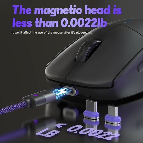 for G Pro X Superlight 2 Gaming Mouse Charging Dock for Razer Viper V3 Pro(2024), Logitech X Superlight 2 and Universal USB C Wireless Mouse Magnetic Desktop Charger RGB Gaming Room/Man Cave in Kuwait