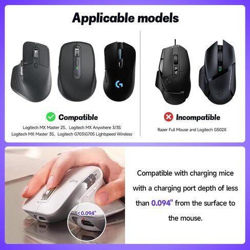 for G Pro X Superlight 2 Gaming Mouse Charging Dock for Razer Viper V3 Pro(2024), Logitech X Superlight 2 and Universal USB C Wireless Mouse Magnetic Desktop Charger RGB Gaming Room/Man Cave in Kuwait