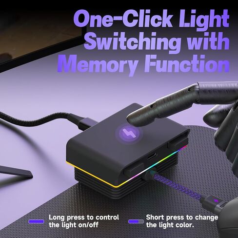 for G Pro X Superlight 2 Gaming Mouse Charging Dock for Razer Viper V3 Pro(2024), Logitech X Superlight 2 and Universal USB C Wireless Mouse Magnetic Desktop Charger RGB Gaming Room/Man Cave in Kuwait