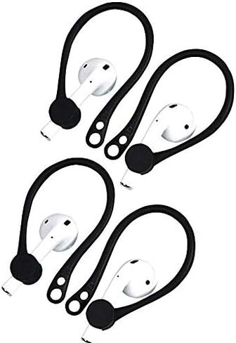 Rayker [مضاد للانزلاق] بديل لخطاف الأذن لسماعات Airpods، خطافات أذن بديلة من السيليكون لمنع فقدان أجهزة Airpods في الأذن، تصميم لـ Airpod في الهواء الطلق، زوجان، أسود in Saudi Arabia