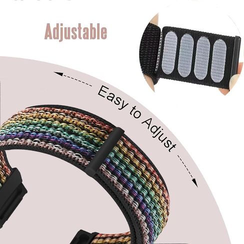2 Pack Nylon Watch Bands Compatible with 16mm 18mm 19mm 20mm 22mm Watch Bands Quick Release Replacement Wristband, Adjustable Stretchy Straps Fabric Bands for Men Women in Kuwait