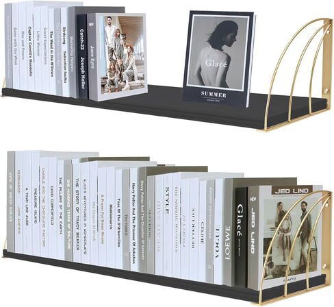 Floating Book Shelves for Wall Set of 2,Large 31.5×7.9 inch Rustic Floating Shelves,Rustic Brown Floating Bookshelf,Hanging Bookshelves for Wall, Farmhouse,Laundry Room,Bedroom,Kitchen. in Saudi Arabia