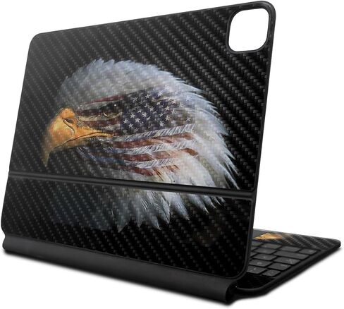 Carbon Fiber Skin Compatible with Apple Magic Keyboard for iPad Air 11-inch (M2) 2024 - Eagle Eye - Premium 3M Vinyl Protective Wrap Decal Cover - Easy to Apply | Crafted in The USA by MightySkins in Saudi Arabia