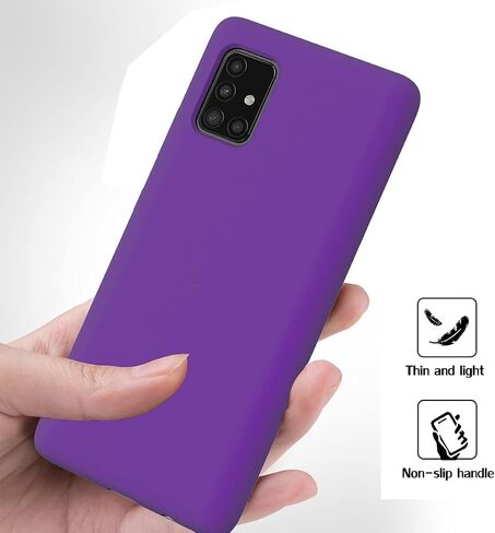 for Galaxy A71 5G Case, for Samsung A71 5G Case Liquid Silicone Case Soft Silicone Gel Rubber Bumper Slim Fit Shockproof Protective Phone Case for Samsung Galaxy A71 5G, Black in Saudi Arabia