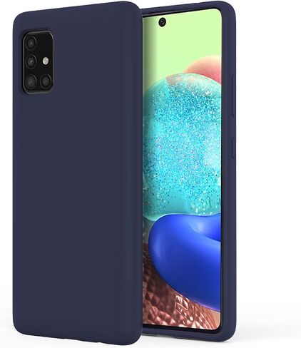 for Galaxy A71 5G Case, for Samsung A71 5G Case Liquid Silicone Case Soft Silicone Gel Rubber Bumper Slim Fit Shockproof Protective Phone Case for Samsung Galaxy A71 5G, Black in Saudi Arabia