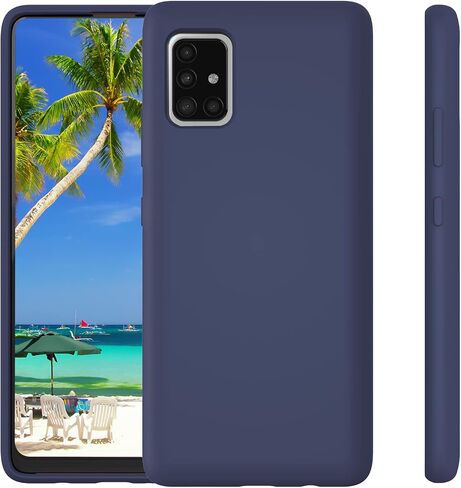 for Galaxy A71 5G Case, for Samsung A71 5G Case Liquid Silicone Case Soft Silicone Gel Rubber Bumper Slim Fit Shockproof Protective Phone Case for Samsung Galaxy A71 5G, Black in Saudi Arabia