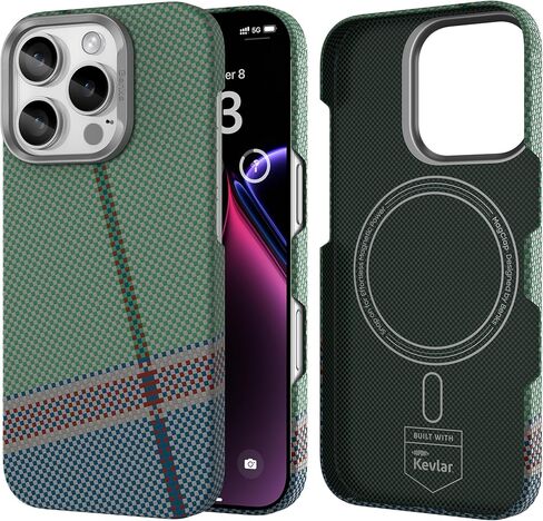 BENKS for iPhone 16 Pro Case Compatible with Magsafe, [PassionGreen ArmorAir] Built with Dupont Kevlar 600D Aramid, Ultra Slim & Lightweight iPhone 16 Pro Minimalist Case Multicolor in Kuwait