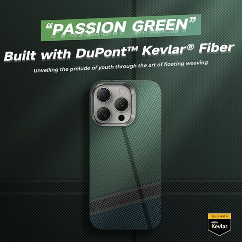 BENKS for iPhone 16 Pro Case Compatible with Magsafe, [PassionGreen ArmorAir] Built with Dupont Kevlar 600D Aramid, Ultra Slim & Lightweight iPhone 16 Pro Minimalist Case Multicolor in Kuwait