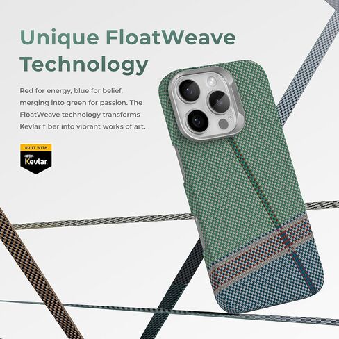 BENKS for iPhone 16 Pro Case Compatible with Magsafe, [PassionGreen ArmorAir] Built with Dupont Kevlar 600D Aramid, Ultra Slim & Lightweight iPhone 16 Pro Minimalist Case Multicolor in Kuwait