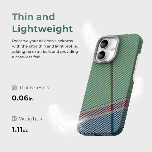 BENKS for iPhone 16 Pro Case Compatible with Magsafe, [PassionGreen ArmorAir] Built with Dupont Kevlar 600D Aramid, Ultra Slim & Lightweight iPhone 16 Pro Minimalist Case Multicolor in Kuwait