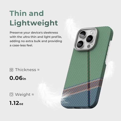 BENKS for iPhone 16 Pro Case Compatible with Magsafe, [PassionGreen ArmorAir] Built with Dupont Kevlar 600D Aramid, Ultra Slim & Lightweight iPhone 16 Pro Minimalist Case Multicolor in Kuwait