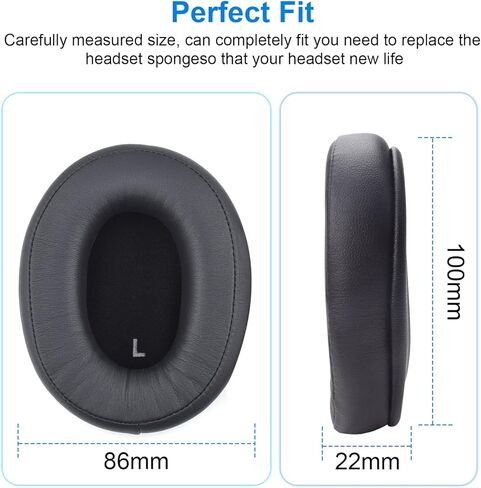 وسائد أذن بديلة متوافقة مع سماعات الأذن Audio-Technica ATH-SR9 ATH-DSR9BT ATH-DSR7BT، وسائد أذن لسماعات الرأس، وأغطية أذن من الجلد البروتيني الناعم، وأغطية للأذن in Kuwait